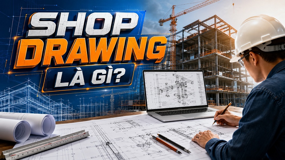 Shop Drawing là gì? Vai trò, nội dung và quy trình triển khai bản vẽ thi công